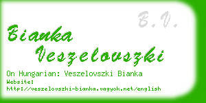 bianka veszelovszki business card